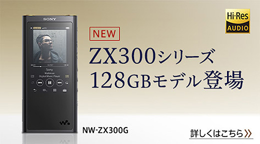 コスパ最高ハイレゾウォークマンNW-ZX300に128GBモデル『NW-ZX300G』が