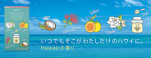 アロマディフューザー『AROMASTIC（アロマスティック）』にハワイの香りが新登場！ ５つのアロマでハワイ気分を満喫しよう！