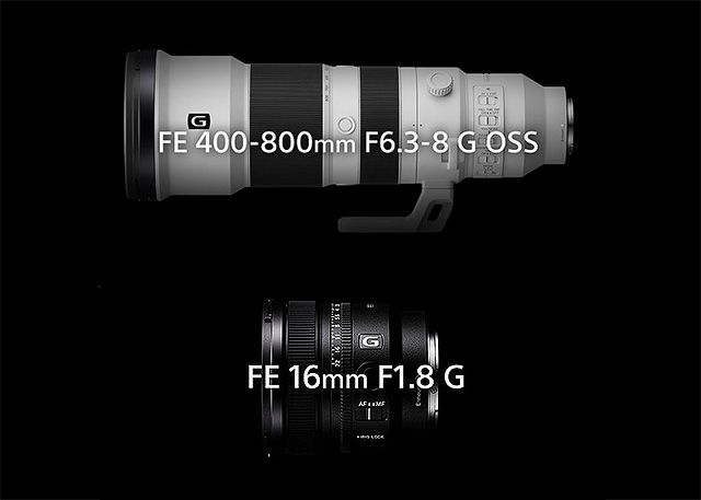 【5分で分かる】αレンズ初の800mmをカバーする超望遠ズームGレンズ『SEL400800G』＆ 16mm F1.8の小型軽量・大口径超広角単焦点Gレンズ『SEL16F18G』発表！ お得な購入方法