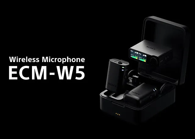 ソニー新型ワイヤレスマイクロホン ECM-W5 レシーバーと2台のトランスミッター